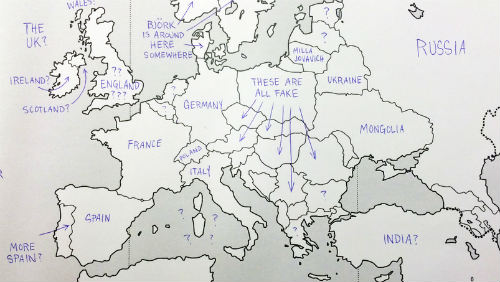 Američané a mapa Evropy