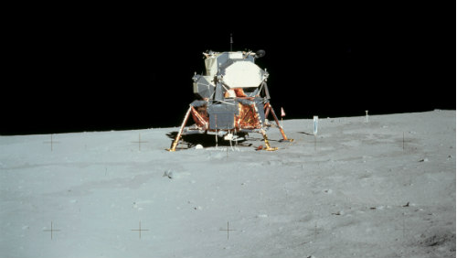 Lunární modul Apolla 11 na Měsíci