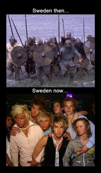 Švédové před a po