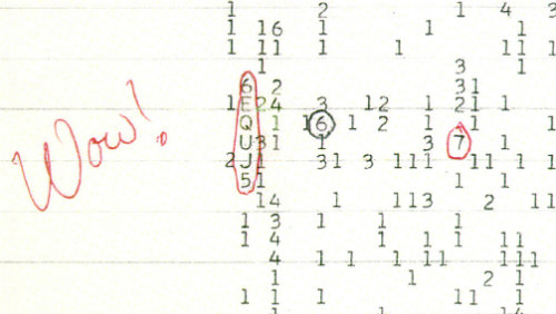 V roce 1977 byl radioteleskopem na Big Ear Radio Observatory zachycen signál, který se jevil jako umělý.